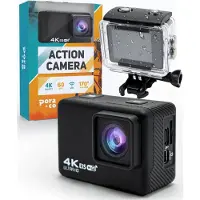 Pora&co - Action camera - 4K - 16MP - 60FPS / 30M Waterdicht / WiFi - Inclusief Accessoires - Actiecamera -