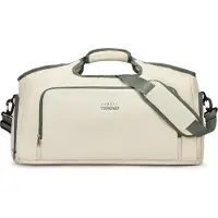 Markenlos Sporttas mit Schuhfach und Nassfach - H3-beige