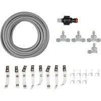 Najder Garten-Wassernebel-Set White LINE 6m, Nebelkühlsystem Wassernebel, Garten Sprühnebel Bewässerungssystem, Kühlsystem Schlauch Sprinklerdüse, Bewässerung Sprinkler, Düse