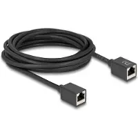 DeLOCK - Netzwerkkabel - RJ-45 (W) zu RJ-45 (W) - 5 m - 6 mm - S/FTP - CAT 6a - halogenfrei - Schwarz