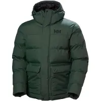 Helly Hansen Klassische Herren Winterjacke Grün mit Kapuze