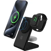 Crong , 3-in-1 Qi Ladegerät iPhone/Watch/AirPods MagSpot, Schwarz
