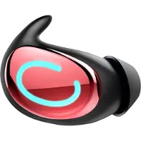 Avizar , Schlaf Ohrhörer Mono dünn Bluetooth angenehm sauber, Rot