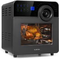 Klarstein AeroVital Cube Chef Heißluftfritteuse 1700 W 14 Liter 16 Programme Ober- und Unterhitze Schwarz