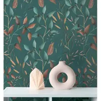 A.S. Création Vliestapete "PintWalls II Blätterranken Tapete Mustertapete Blätter Natur" matt strukturiert Vliestapete floral für Schlafzimmer Küche Wohnzimmer Blätterranke Flur