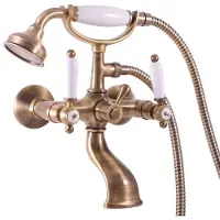 RAV copy of Badewannenarmatur MORAVA RETRO in Chrom, Chrom-Gold oder Messing SLEZAK