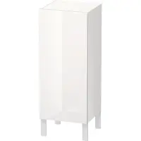 Duravit L-Cube Halbhochschrank individual, eine Tür Anschlag rechts, variable Maße, 250-500x200-363x600-900mm, LC1189R2222, Farbe: Weiß Hochglanz Dekor