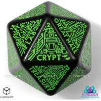Biogo Viridian Würfel Jumbo Würfel Dungeon Room Generator D20 Schwarz