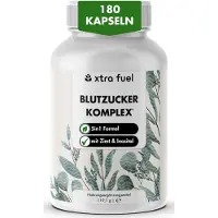XTRA FUEL Blutzucker Komplex - Nährstoffmix mit Ceylon-Zimt, Inositol & Olivenblatt 119 g Kapseln