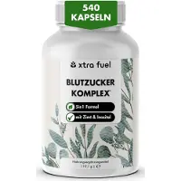 XTRA FUEL Blutzucker Komplex - Nährstoffmix mit Ceylon-Zimt, Inositol & Olivenblatt 357 g Kapseln