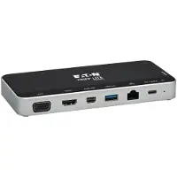 Eaton Tripp Lite Series USB C Docking Station Hub USB Dock Triple Display 4K HDMI VGA USB A/C Gbe - Dockingstation - USB-C - VGA, HDMI, Mini DP - 1GbE