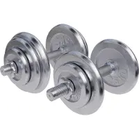 Gorilla Sports Kurzhantelset 30kg - 2er Set, 30mm, Gewichte 4x1,25kg / 4x2,5kg / 2x5kg, 4x Sternverschlüsse, Griff Gerändelt, Rutschfest, Chrom - Kurzhanteln, Hantelset, Hantel Set, Kurzhantel Set
