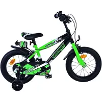Volare Sportivo Kinderfahrrad - Jungen - 14 Zoll - Grün Schwarz - Zwei Handbremsen