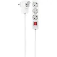 Hama Steckdosenleiste 3-fach, schalter, 1,4m, Zusatzsteckdose am Stecker