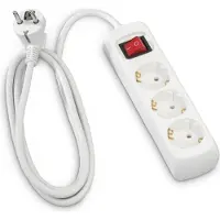 Hama 00108815, 3 AC-Ausgänge, 230 V, 3500 W, Weiß, Kunststoff, 5 m