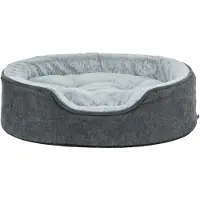 Trixie Vital Hundebett Lino Soft - Oval - Grau - 83 x 67 cm