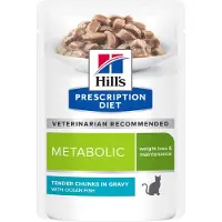 Hill's Pet Nutrition Metabolic Weight Management - Feline Frischebeutel - 12 x 85 g - Fisch