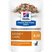 Hill's Pet Nutrition K/D Kidney Care Nassfutter für Katzen mit Huhn (Beutel)
