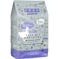 Grau Glutenfreies Hundefutter Ente mit Kartoffel - 3 kg