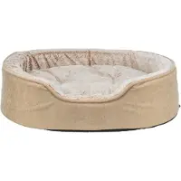 Trixie Vital Hundebett Lino Soft - Oval - Beige - 83 x 67 cm