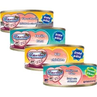 Renske Katze Frische Pastete - Adult - Frischer Thunfisch mit Lachs - 24 x 70 g