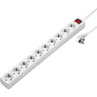 Hama 10fach Steckdosenleiste 3 m weiss mit Schalter