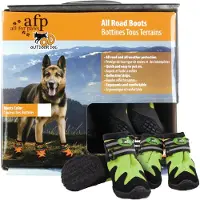 Afp Outdoor Dog - All Road Boots - Hundeschuhe 4er Set - Grün - XXL (11,25 &euro; pro 1 Stück)