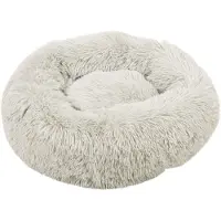 Beeztees Yali Plüsch Hundebett - Hellgrau - 60 cm