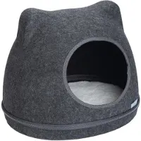 Beeztees Filz-Katzen-Iglu Yupik – Grau – 40 x 33 x 35 cm