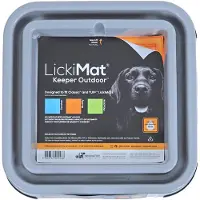 LickiMat Keeper Outdoor – Grau – 31,2 x 31,2 x 5,5 cm