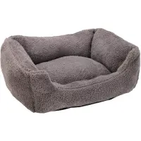 Beeztees Plüsch-Katzenbett Kadi - Grau - 47 x 37 x 18 cm