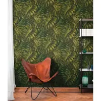 A.S. Création Vliestapete "PintWalls II Dschungel-Tapete Mustertapete Palmenblätter Natur" matt strukturiert Vliestapete floral für Schlafzimmer Küche Wohnzimmer Dschungel Design