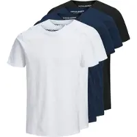 Jack & Jones JACK&JONES Herren T-Shirt, 5er Pack - JJEORGANIC BASIC TEE O-NECK, Kurzarm, Bio-Baumwolle