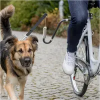 Trixie Biker-Set Fahrrad-Hundebügel in U-Form mit Abstandshalter und Federung - grafit - 480.0L x 350.0H x 80.0B