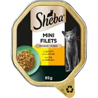 Sheba Mini Filets mit Huhn und Pute in Sauce Katzen-Nassfutter (Schale 85 g)