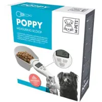 M PETS Poppy Schaufel mit Gewichtssensor - 29 x 9,4 x 5 cm - Weiß