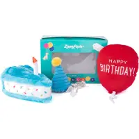 ZippyPaws - Pup Birthday Box - Blue