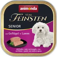 Animonda Vom Feinsten Senior Hundefutter - Schälchen - Geflügel & Lamm - 22 x 150 g