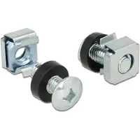 DeLOCK 42420, Schraube, Schwarz, Metallisch, 20 Stück(e)