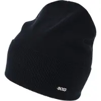 BOSS Beanie "Lari hat" mit Aufschlag in Rippoptik 10% Kaschmiranteil