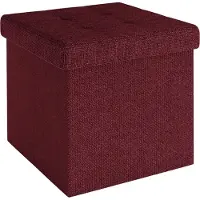 Intirilife Sitzhocker 30x30x30 cm in KIRSCH ROT