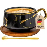 Intirilife Kaffee Tee Tasse im Marmor Design 200 ml