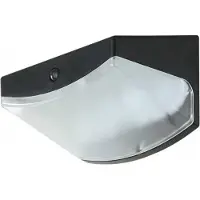 Licht-Erlebnisse Solar Außenleuchte mit Bewegungssensor 10,6 cm breit IP44 LED 3000 K 120 lm Modern Schwarz Outdoor Wandlampe