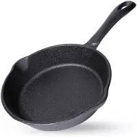 Orion Bratpfanne Gusseisen Pfanne Schmorpfanne Teller 16 cm mit Griff Induktion