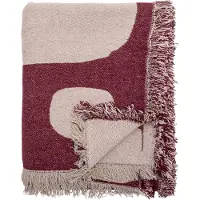 Bloomingville - Olica Decke, 130 x 160 cm, rot