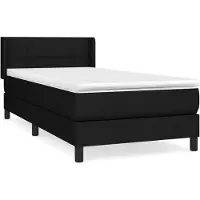 Syfax Boxspringbett mit Matratze Schwarz 80x200 cm Stoff