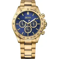 HUGO BOSS Hugo Ikon Chronograph Gold Edelstahl Blau HB1513340