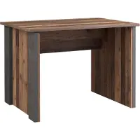 Forte Schreibtisch Bürotisch CLIF 103 cm Optik: Old Wood Vintage, 103x70x73 cm
