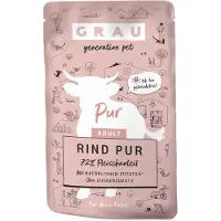 Grau Adult Pur Katzenfutter - Rindfleisch - Beutel - 16 x 125 g
