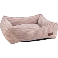 Designed By Lotte Liegebett Ribbed rosa, Maße: 65 x 60 x 20 cm